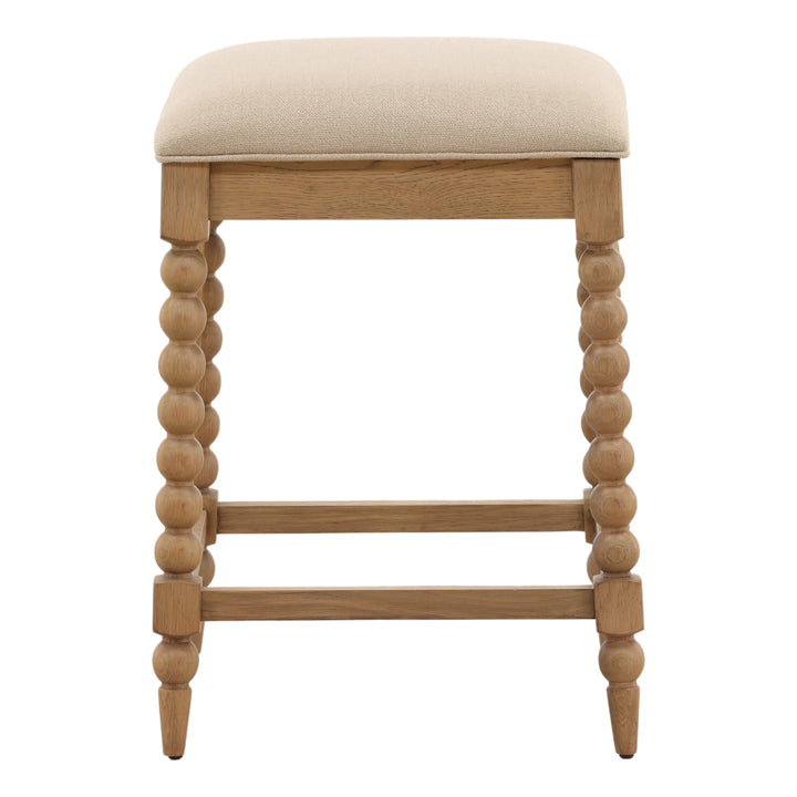 Marcelina Counter Stool Beige — Front