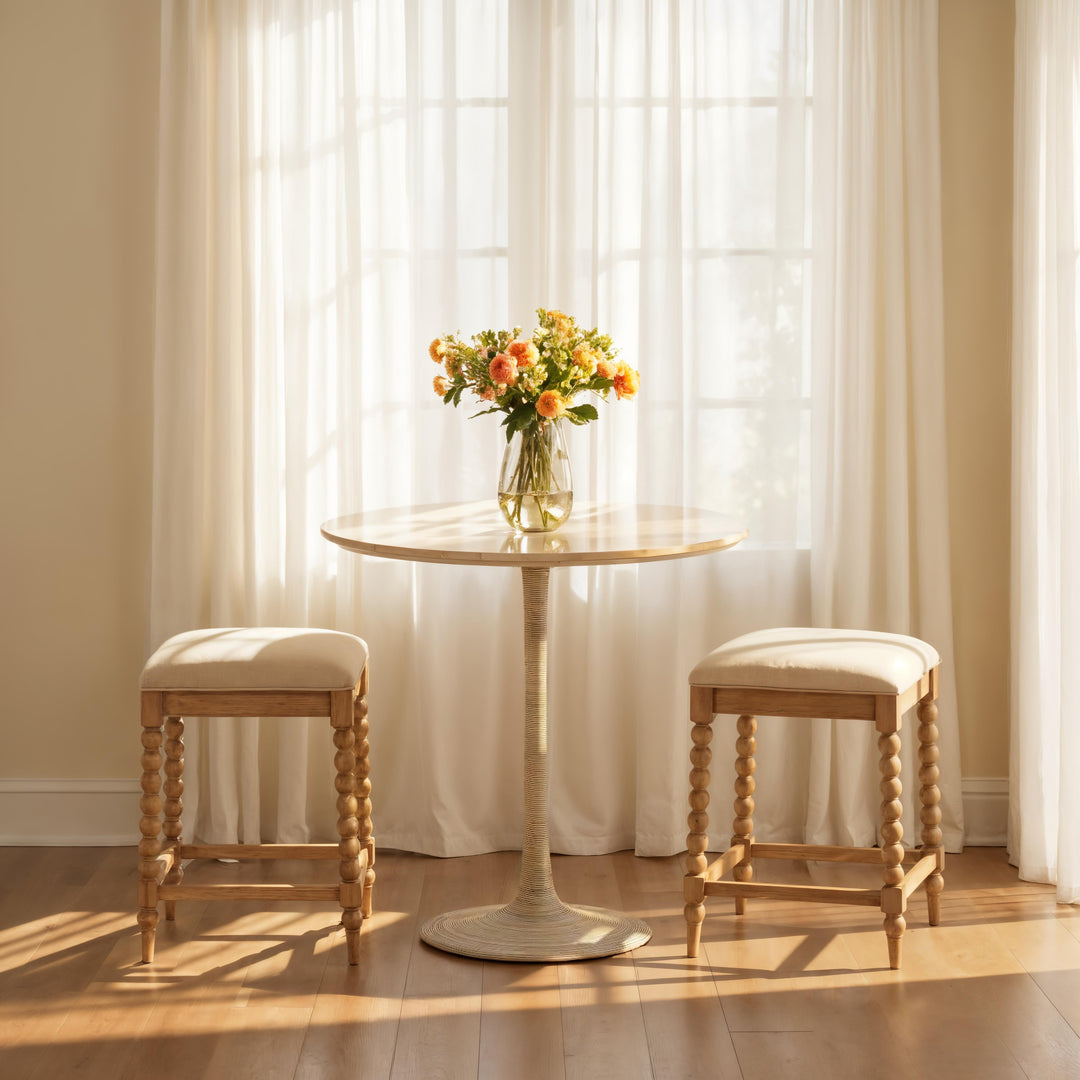 Marcelina Counter Stool Beige — Lifestyle