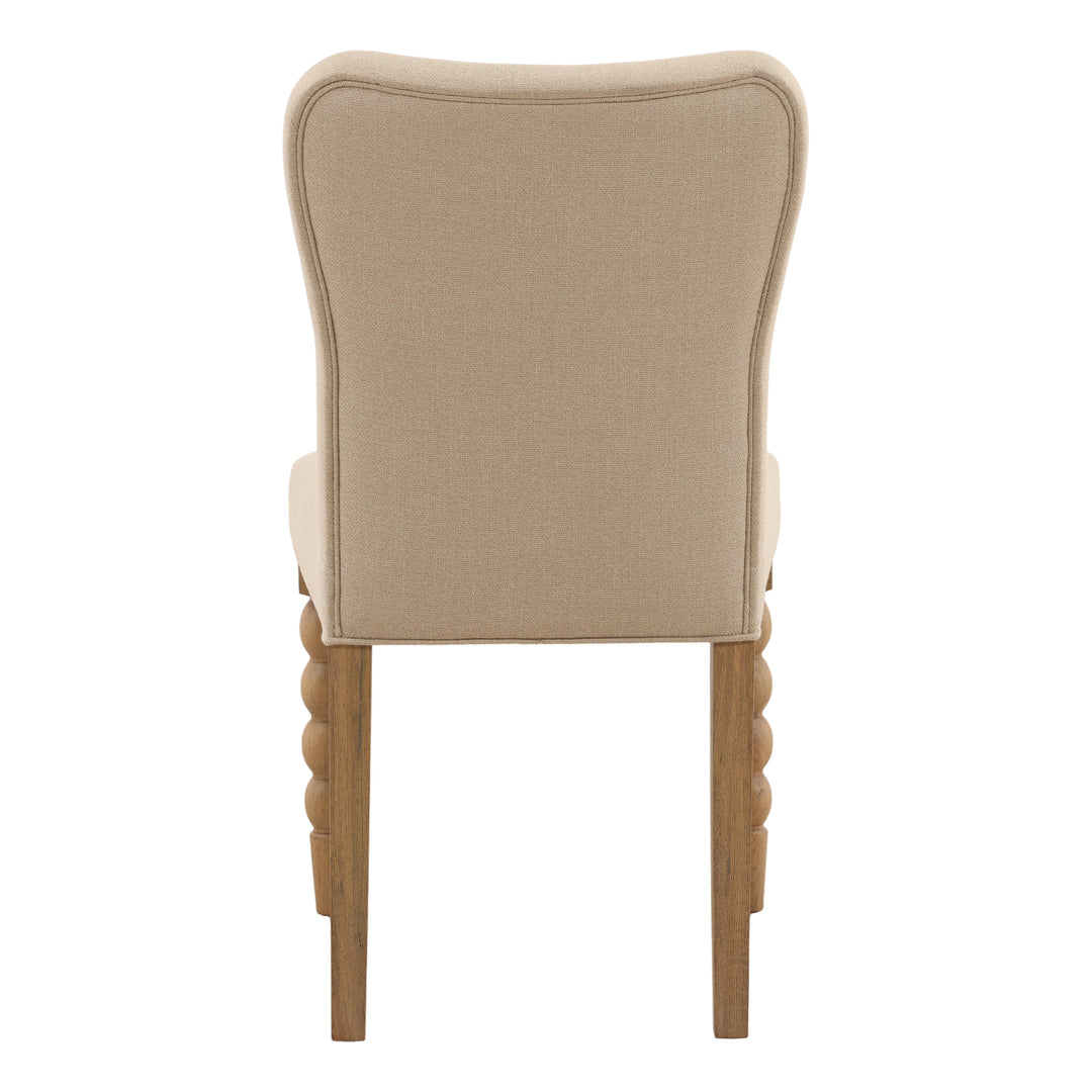 Marcelina Dining Chair Set of 2 Beige — Back