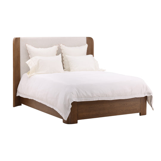 Chadwyck Bed Queen Cream — Front Three-Quarter