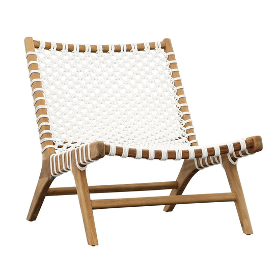 Natural Wood Finish and White Rope