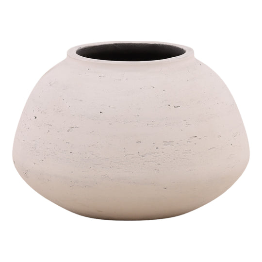 Nodalis Vase Antique White — Front Three-Quarter
