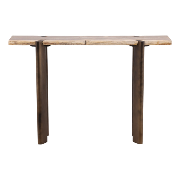 Peridote Console Table Light Natural — Front