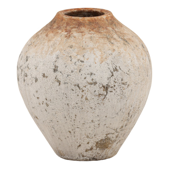 Deakin Vase Antique White — Front Three-Quarter
