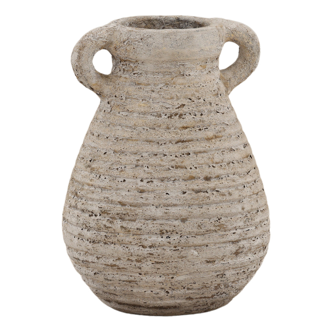 Graden Vase Antique White — Front Three-Quarter
