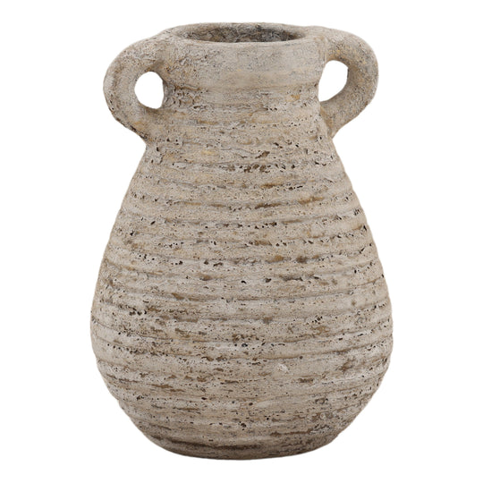 Graden Vase Antique White — Front Three-Quarter
