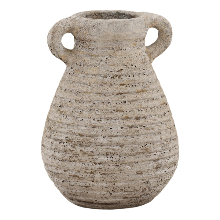 Graden Vase Antique White — Front Three-Quarter