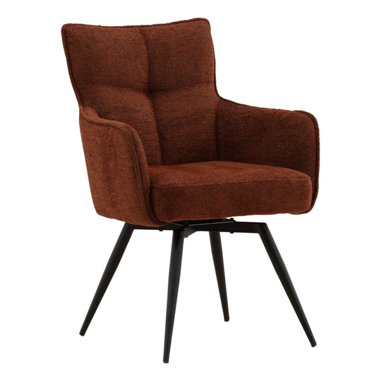 Adalise Swivel Chair Burgundy — Front Three-Quarter