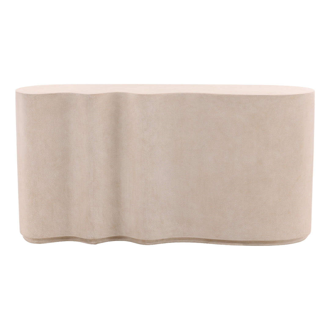 Xyranna Outdoor Console Table Light Grey — Front