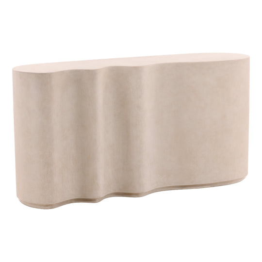 Xyranna Outdoor Console Table Light Grey — Front Three-Quarter