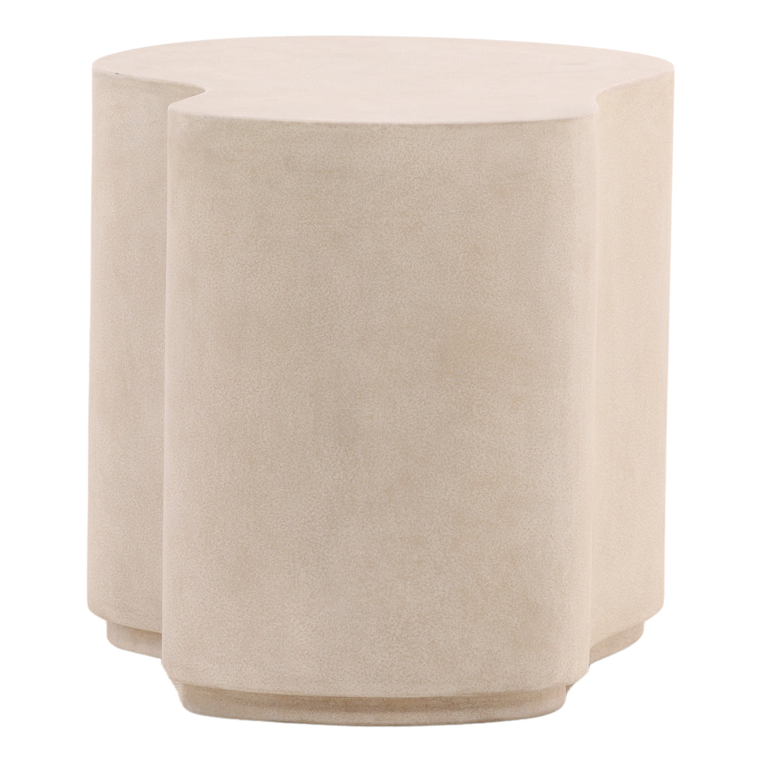 Xyranna Outdoor Side Table Light Grey Large — Front
