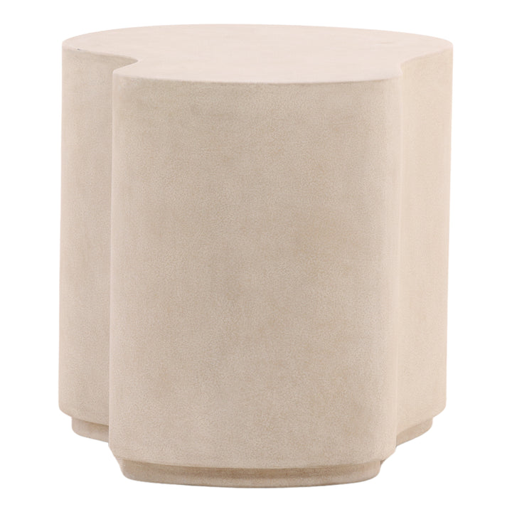 Xyranna Outdoor Side Table Light Grey Large — Front