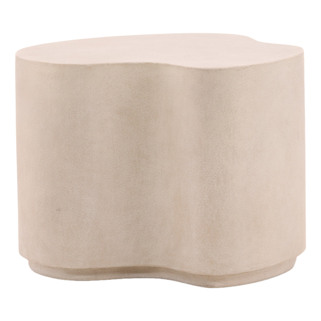 Xyranna Outdoor Side Table Light Grey Small — Front Three-Quarter
