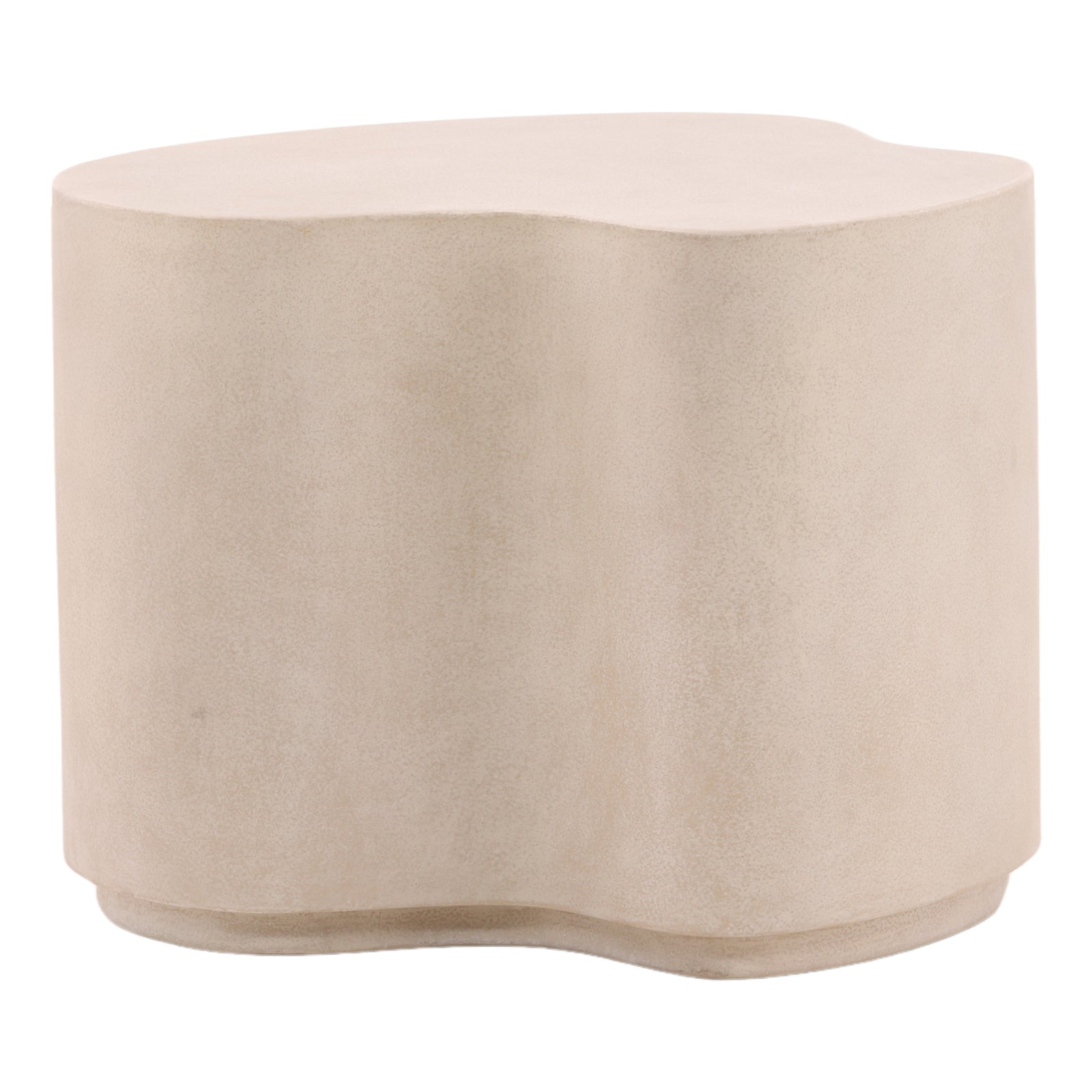 Xyranna Outdoor Side Table Light Grey Small — Front Three-Quarter
