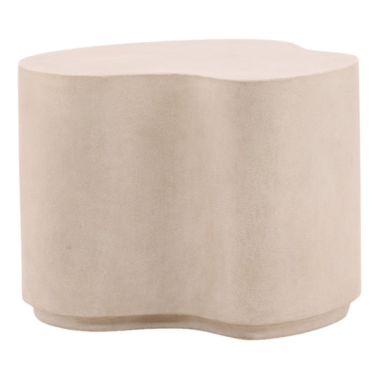 Xyranna Outdoor Side Table Light Grey Small — Front Three-Quarter