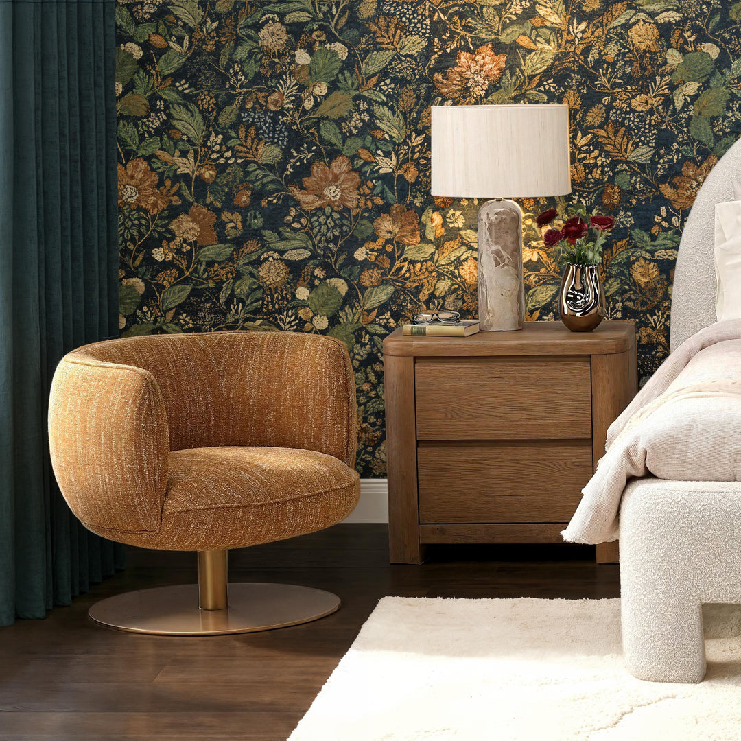 Aisla Swivel Chair Mustard — Lifestyle