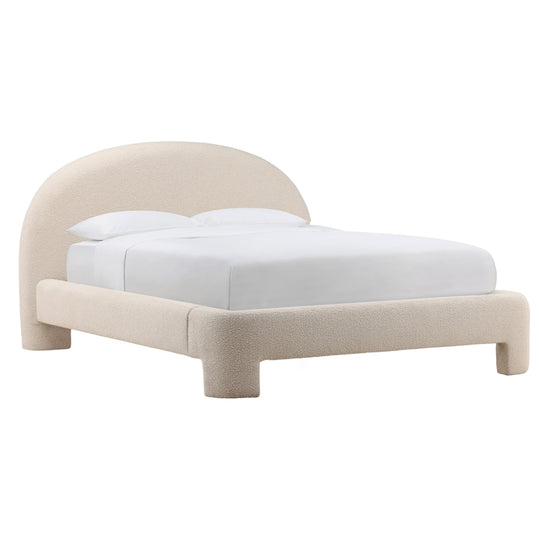 Amiro Bed King Cream — Front Three-Quarter