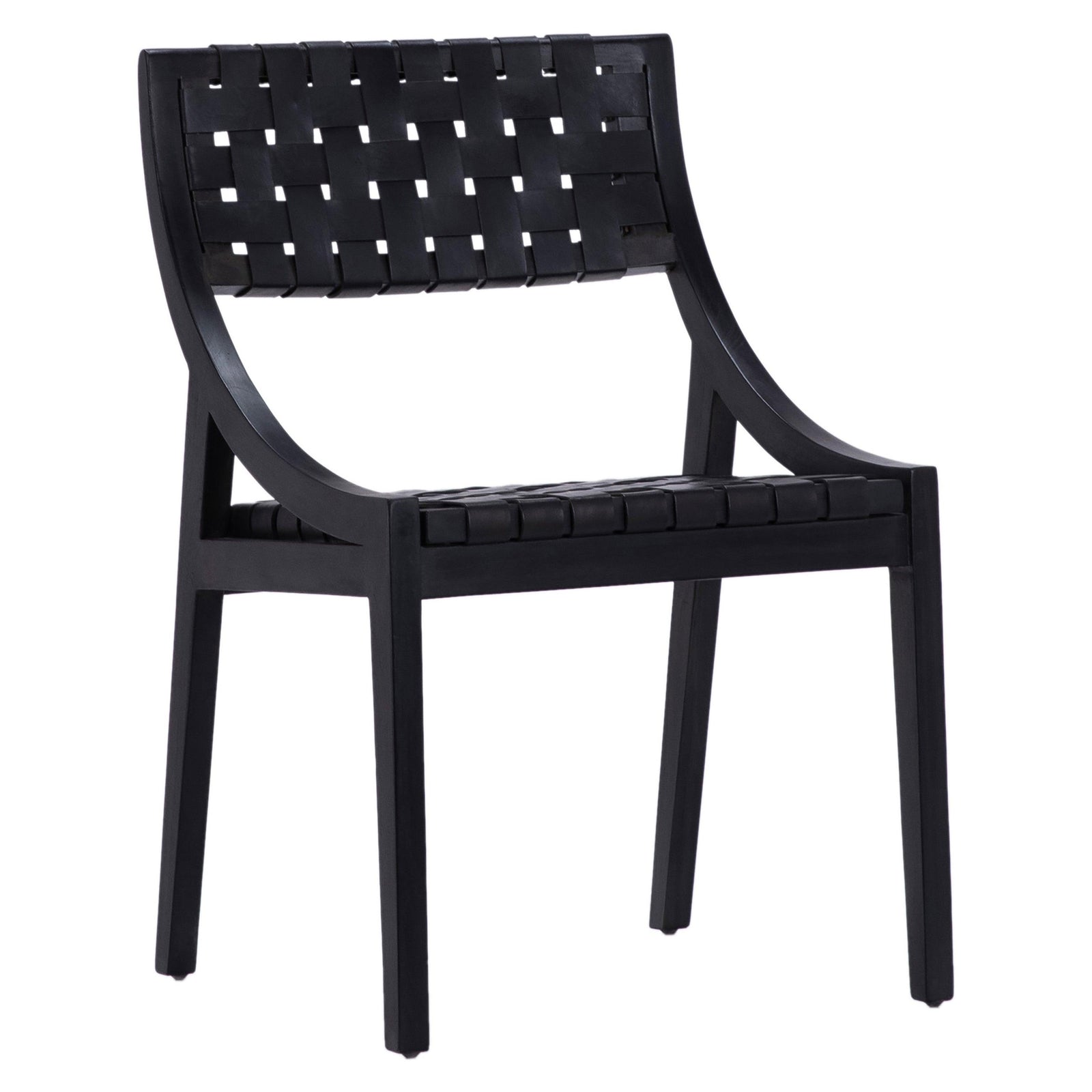 Black Frame with Black Leather