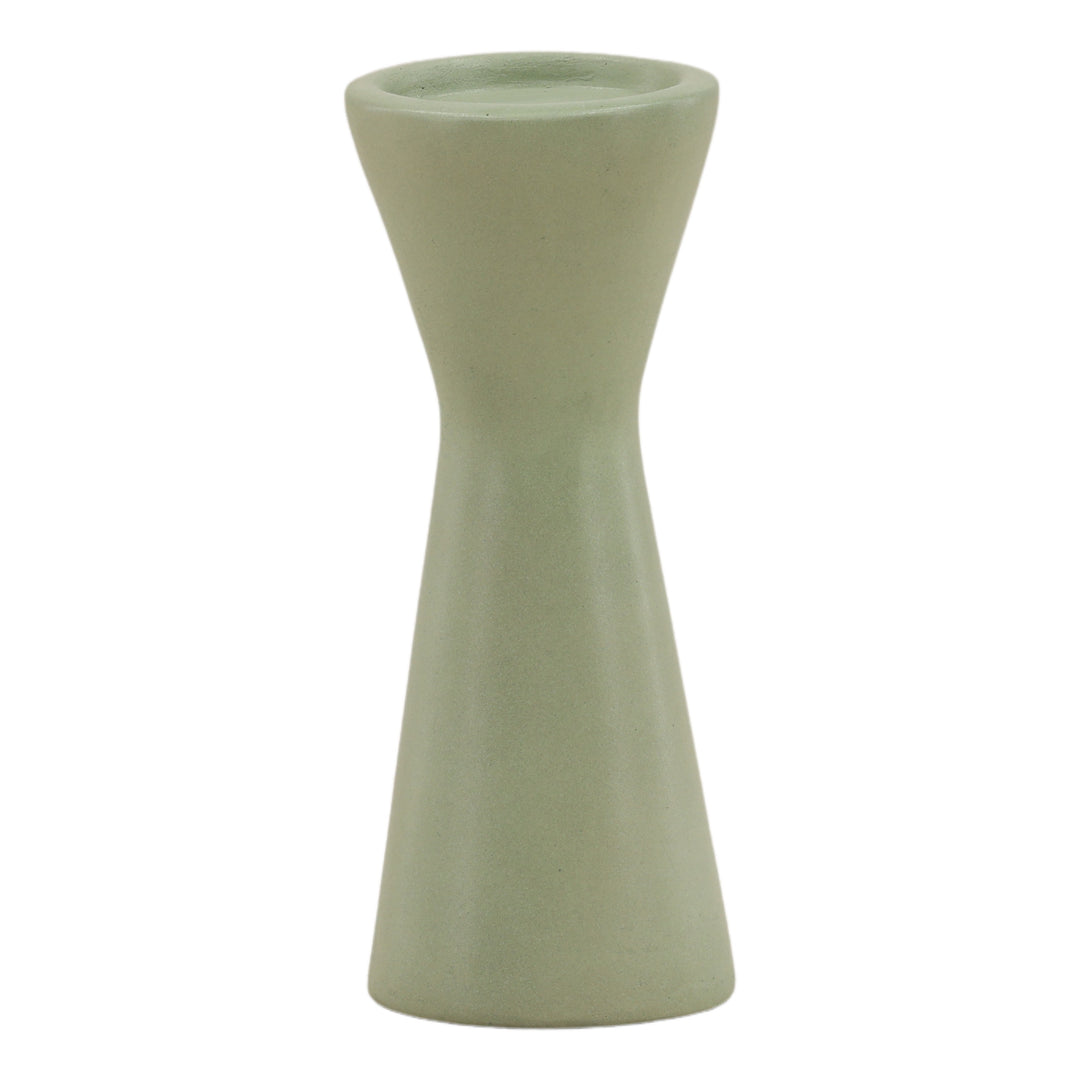 Ulah Outdoor Candle Holder Pastel Green Large — Front Three-Quarter