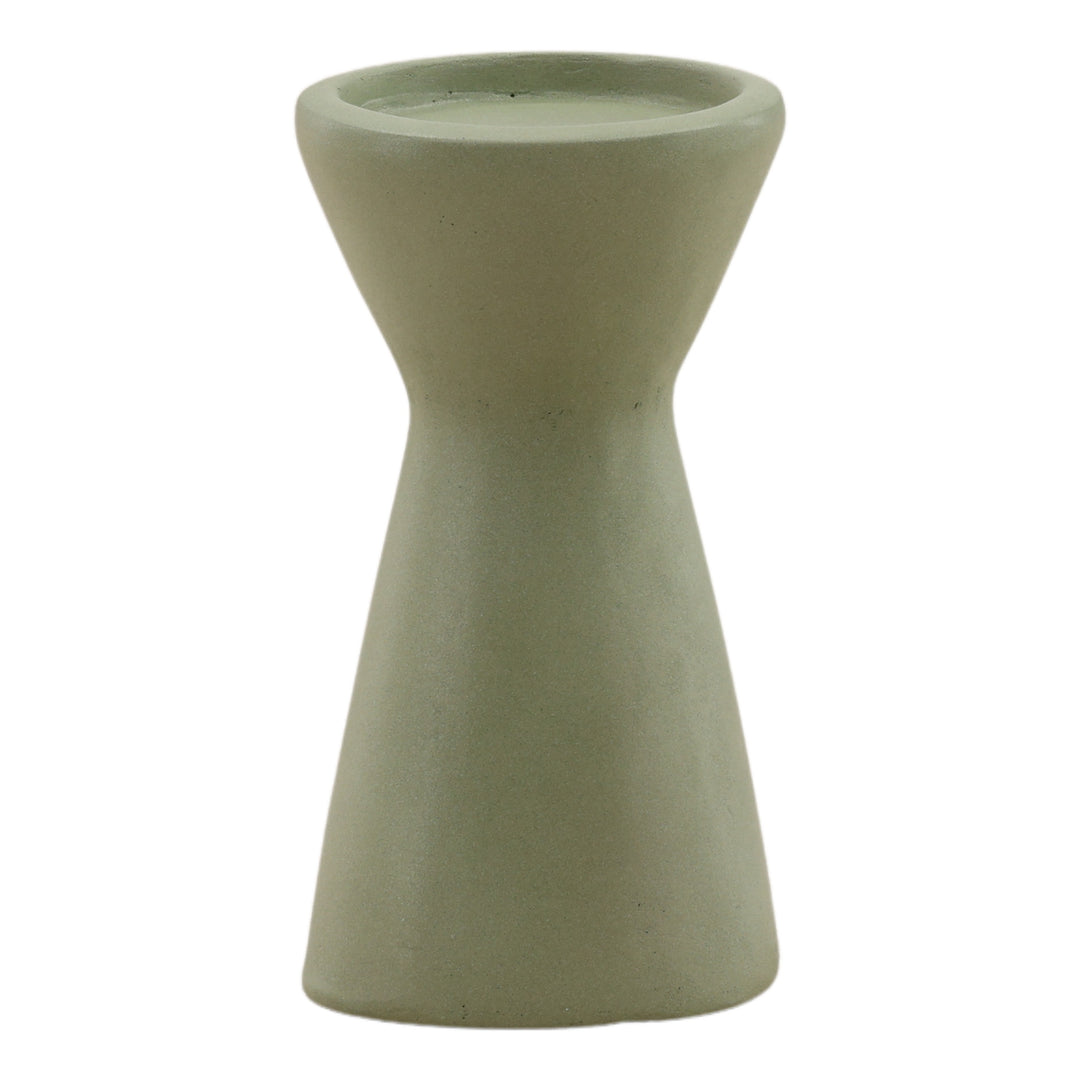 Ulah Outdoor Candle Holder Pastel Green Small — Front Three-Quarter