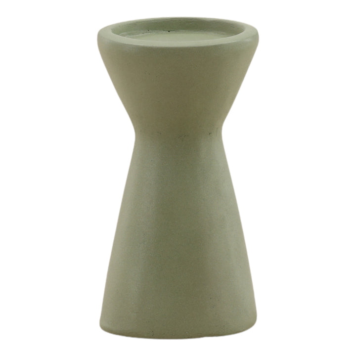 Ulah Outdoor Candle Holder Pastel Green Small — Front Three-Quarter