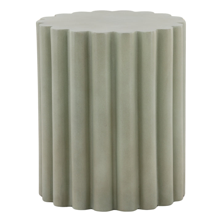 Kertiss Outdoor Side Table Green — Front Three-Quarter
