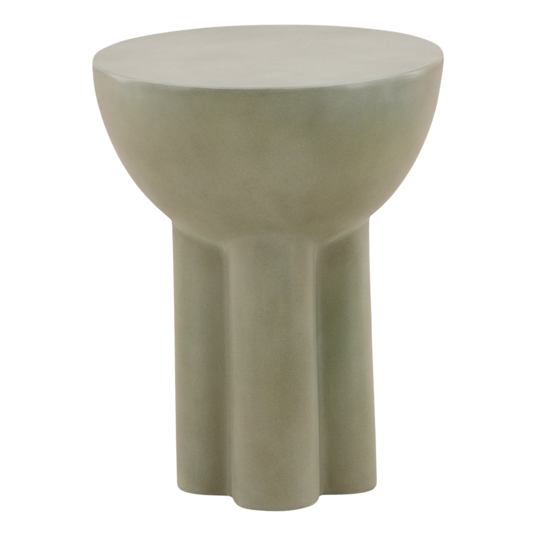 Rhette Outdoor End Table Green — Front Three-Quarter