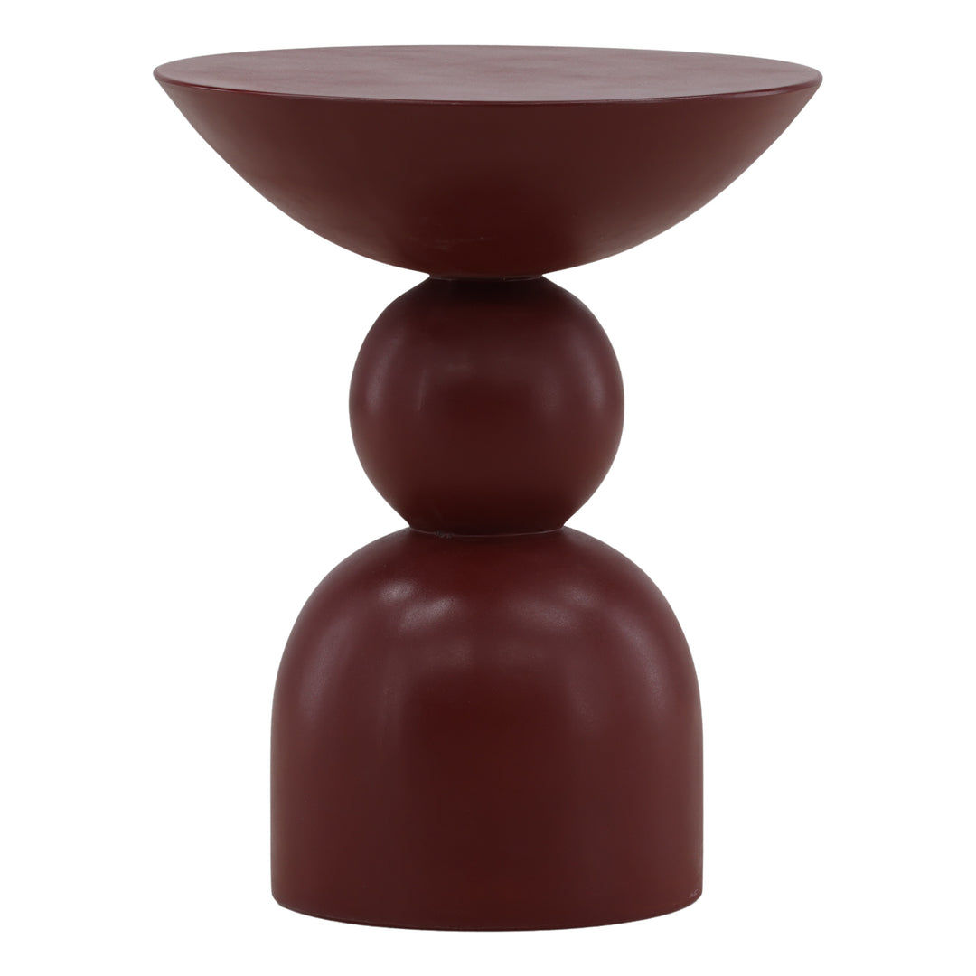 Xavieria Outdoor Side Table Red — Front Three-Quarter