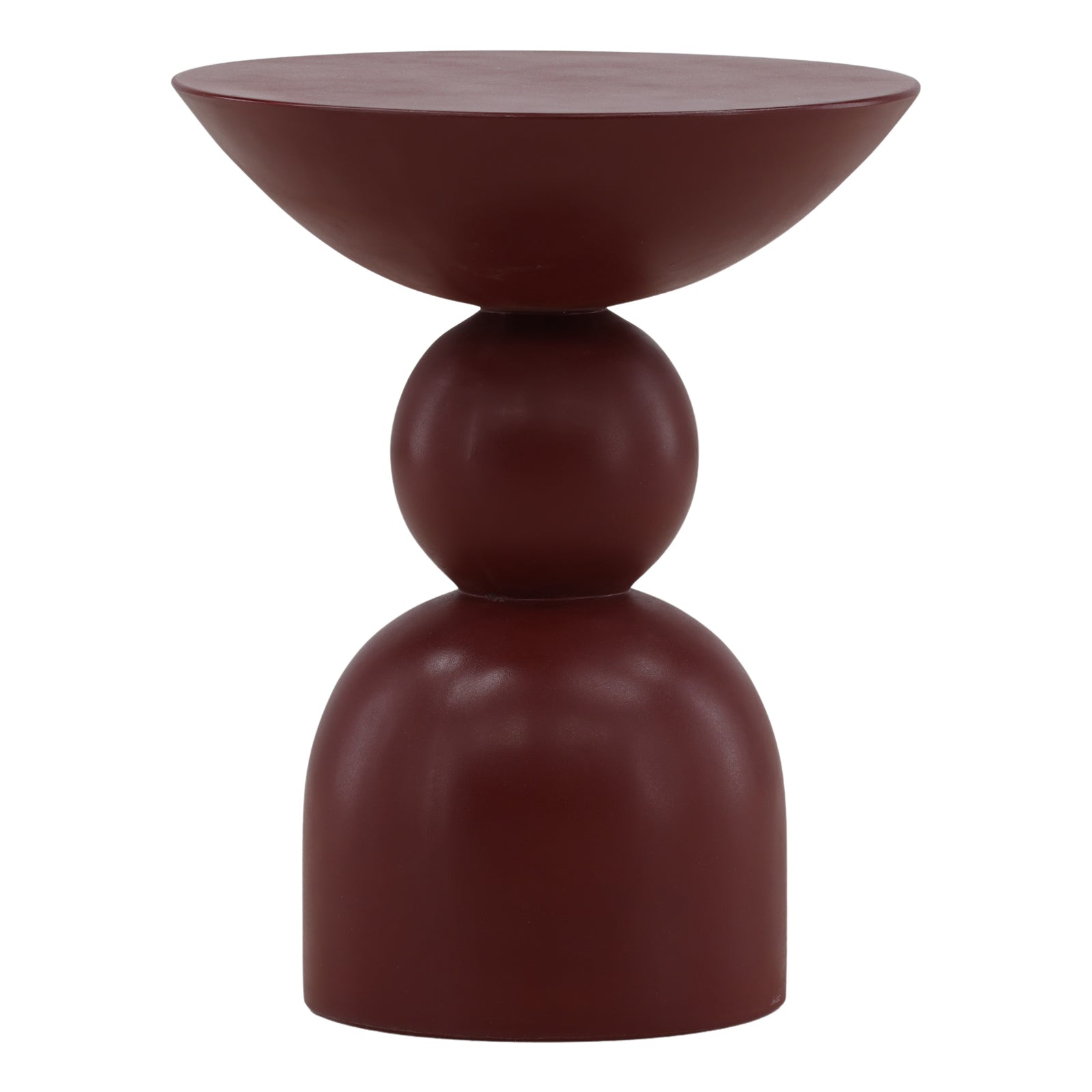Xavieria Outdoor Side Table Red — Front Three-Quarter