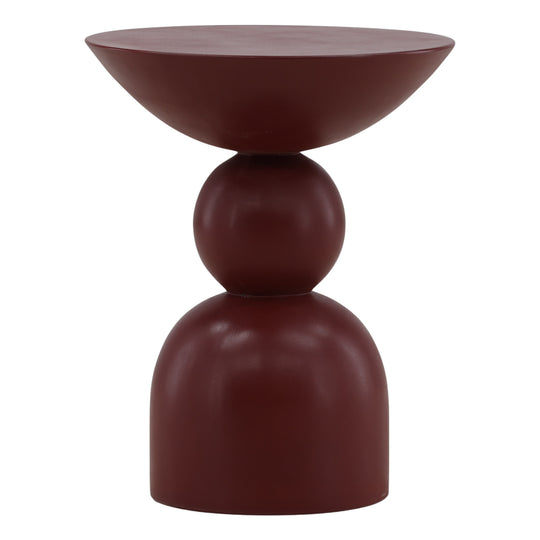 Xavieria Outdoor Side Table Red — Front Three-Quarter
