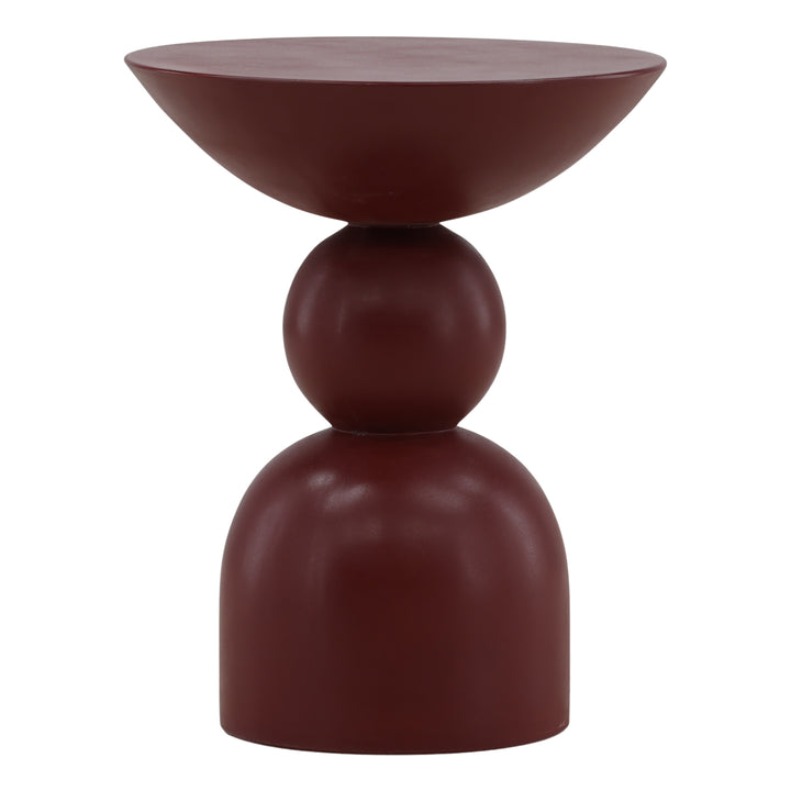 Xavieria Outdoor Side Table Red — Front Three-Quarter
