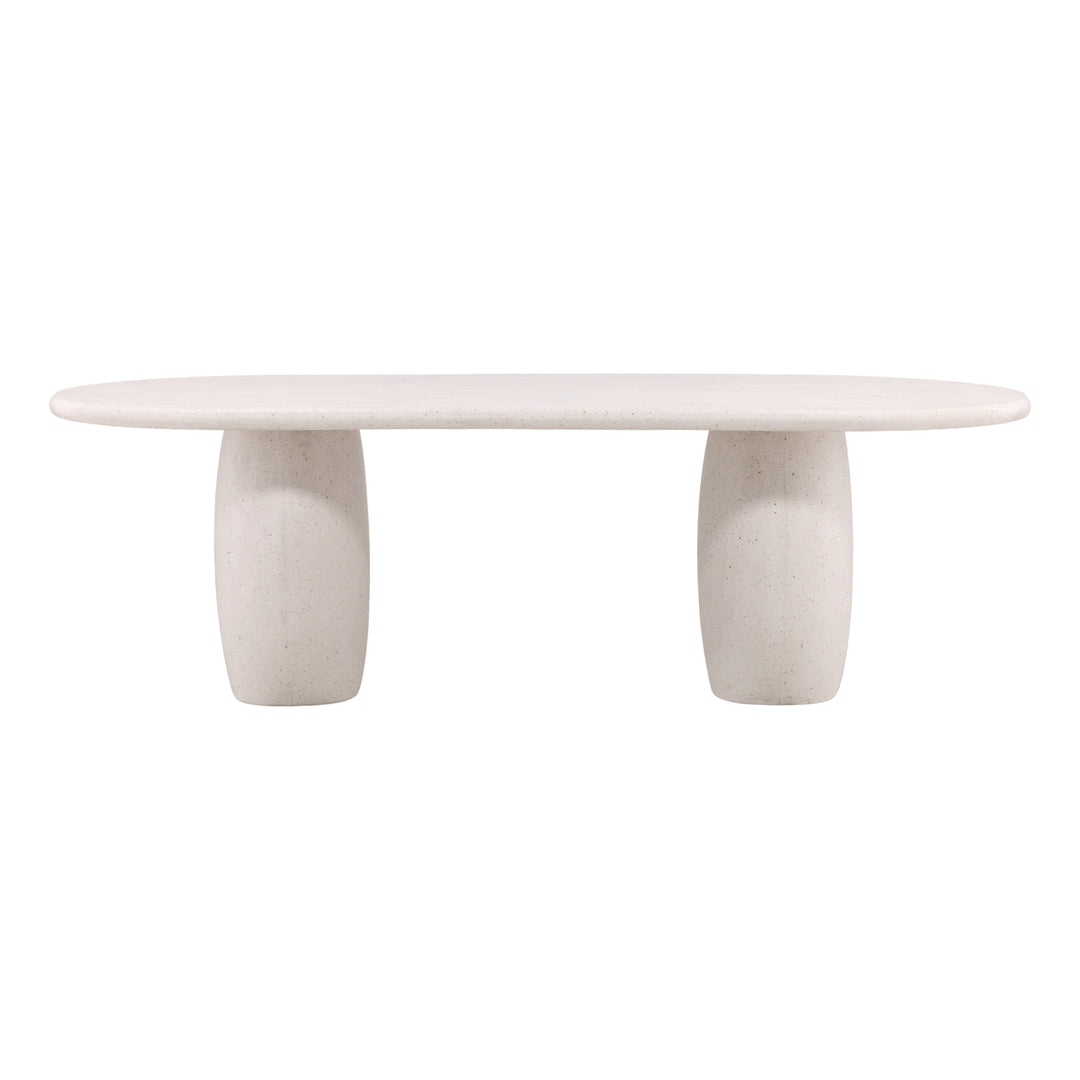 Immogen Outdoor Dining Table Ivory — Front