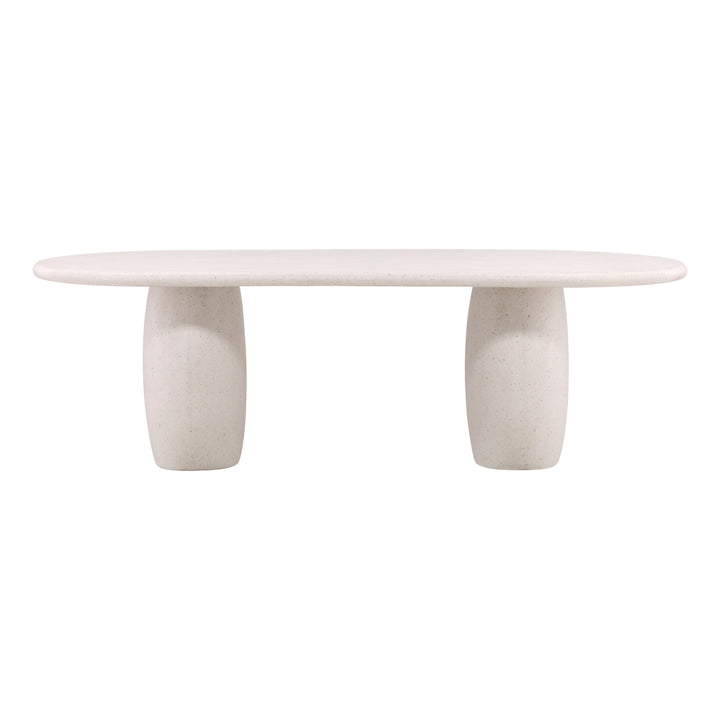 Immogen Outdoor Dining Table Ivory — Front