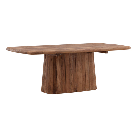 Belvor Outdoor Dining Table Natural — Front Three-Quarter