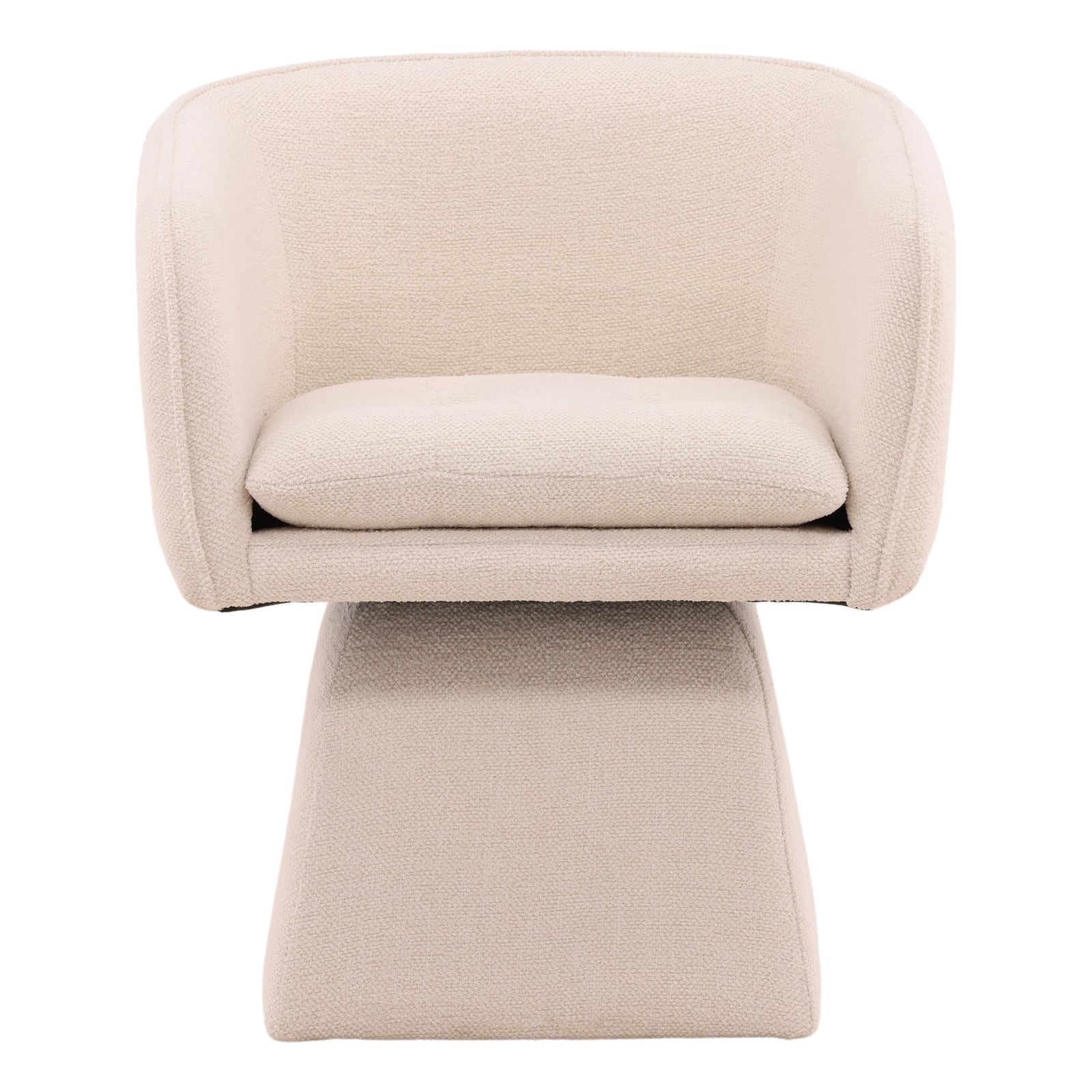 Jonnie Swivel Chair Cream — Front