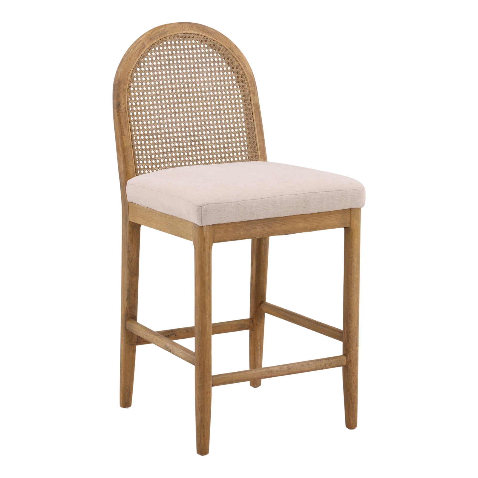 Thoreaux Counter Stool Oatmeal — Front Three-Quarter