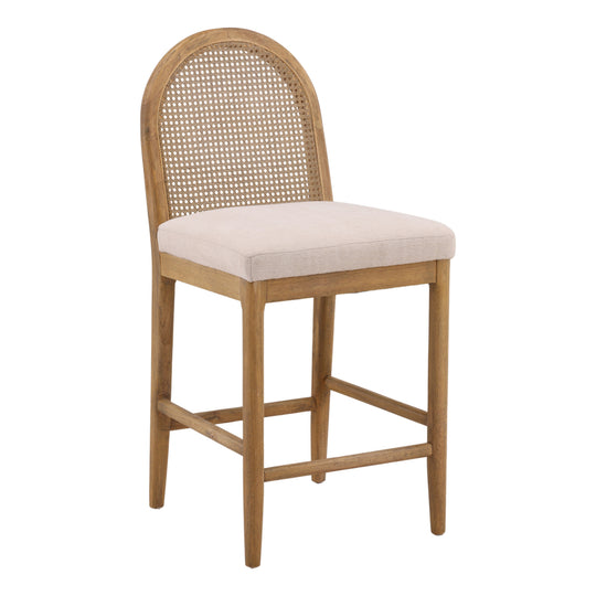 Thoreaux Counter Stool Oatmeal — Front Three-Quarter