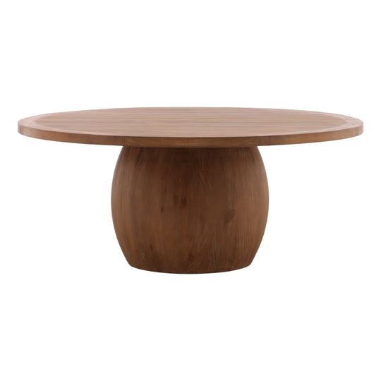 Belise Dining Table Brown — Front Three-Quarter