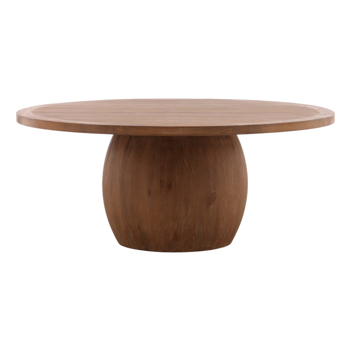 Belise Dining Table Brown — Front Three-Quarter