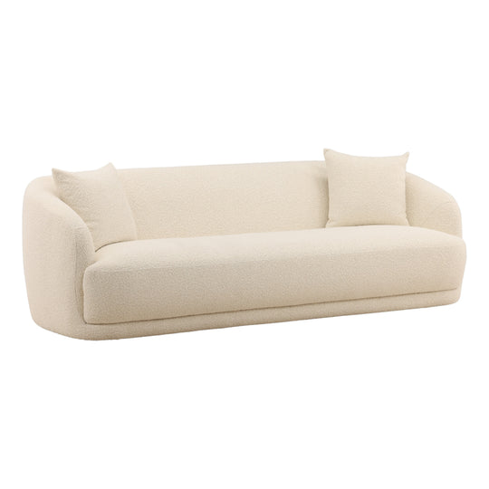 Yulessa Sofa Cream — Front Three-Quarter