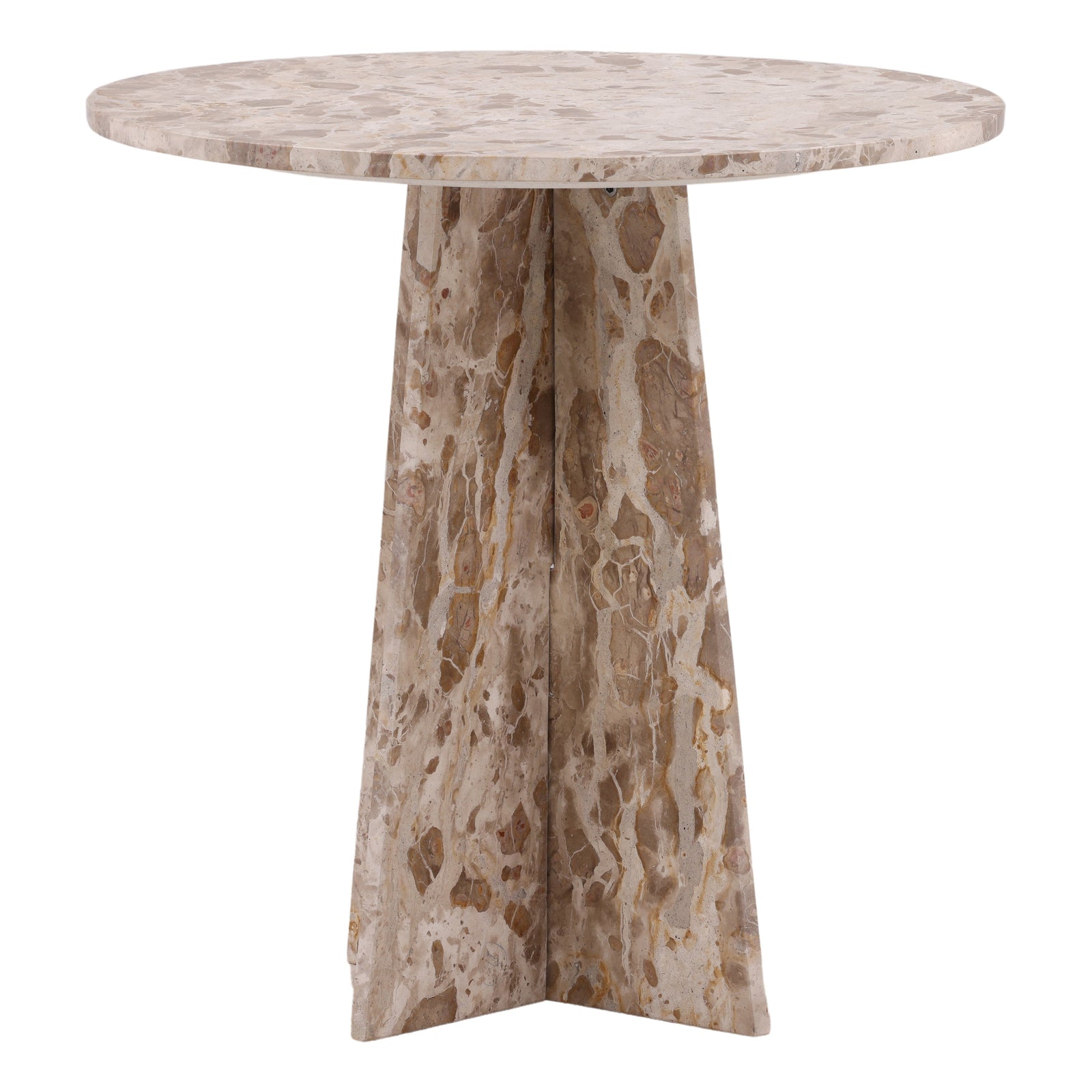 Cauldwell Bistro Table Beige — Front Three-Quarter