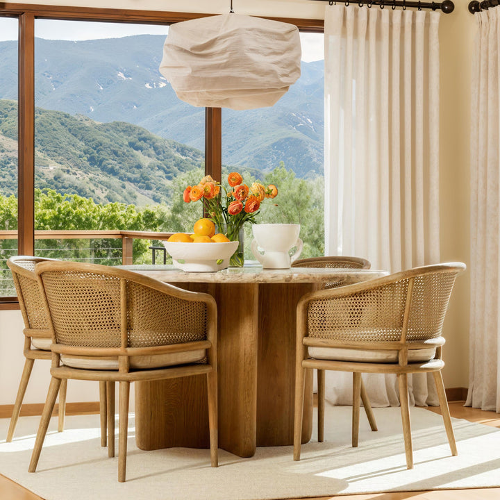 Laynah Dining Table Beige — Lifestyle