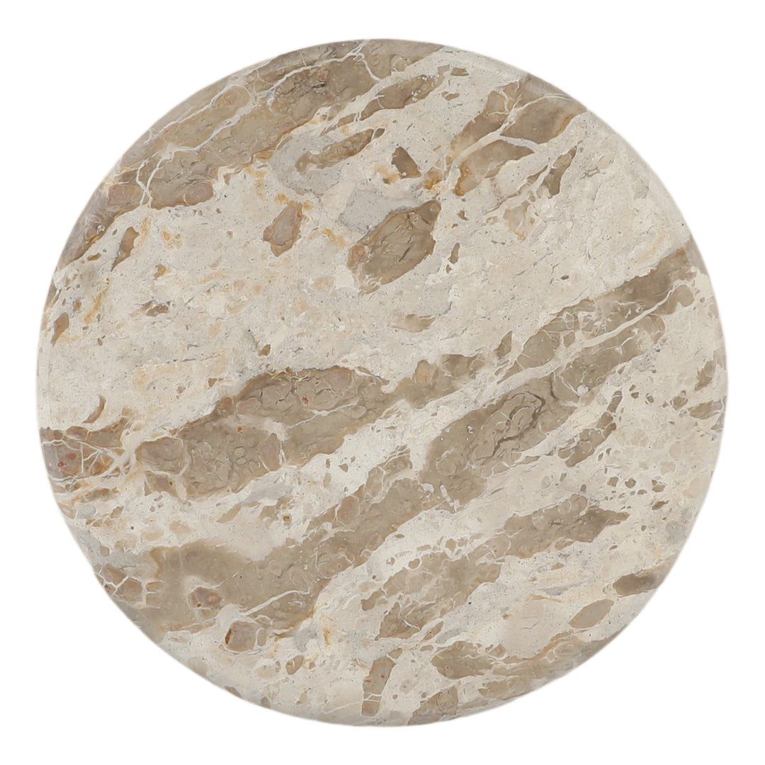 Laynah Side Table Beige — Overhead