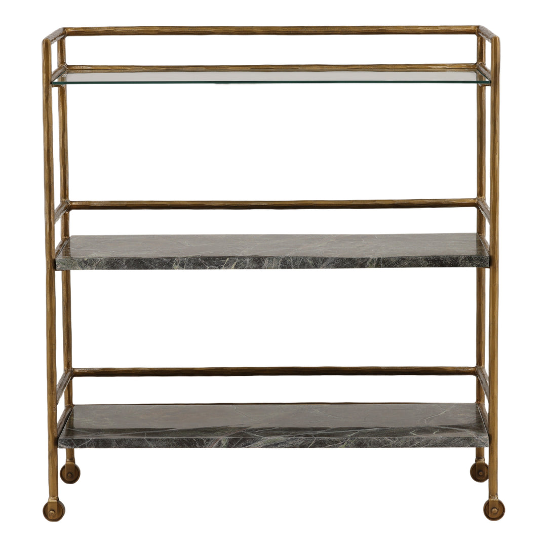 Loxlee Bar Cart Brown — Front