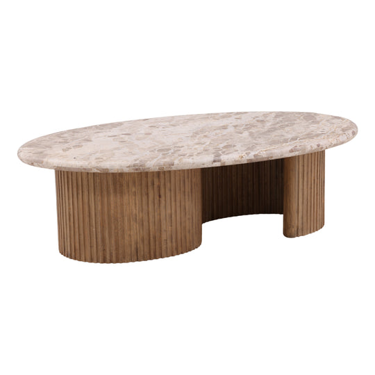 Barrenton Coffee Table Beige — Front Three-Quarter