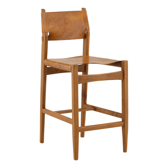 Rossina Counter Stool Brown — Front Three-Quarter