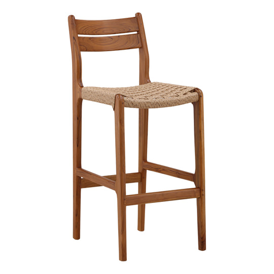 Connally Outdoor Bar Stool Natural — Front Three-Quarter