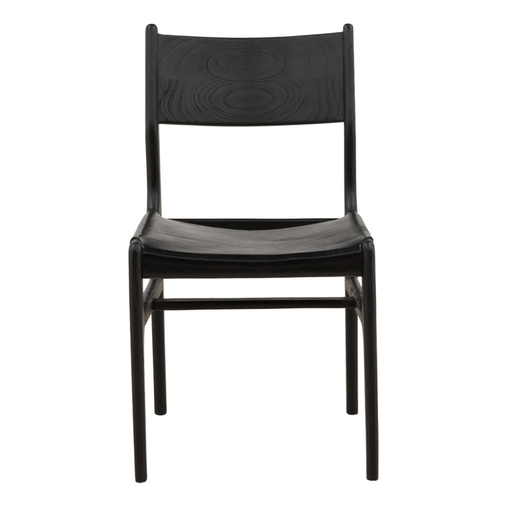 Leandro Dining Chair Set of 2 Black — Front