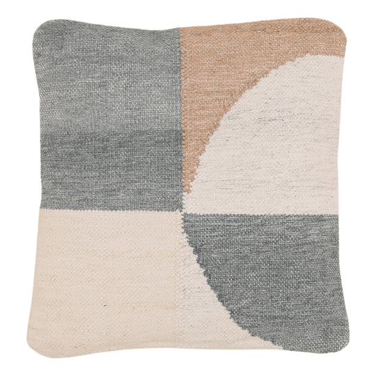 Ibraheim Outdoor Pillow Grey — Front Three-Quarter