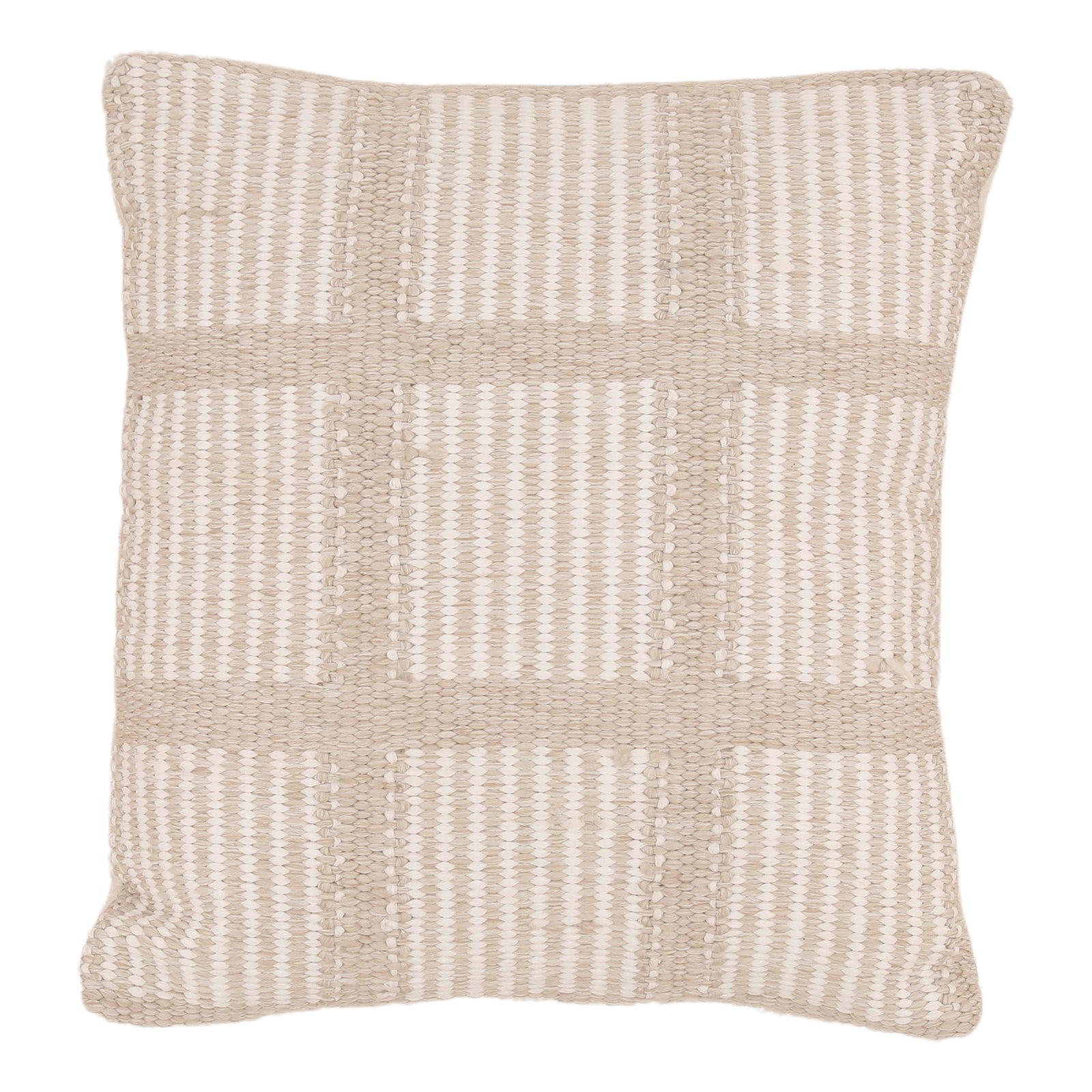Quinby Outdoor Pillow Ivory — Front Three-Quarter